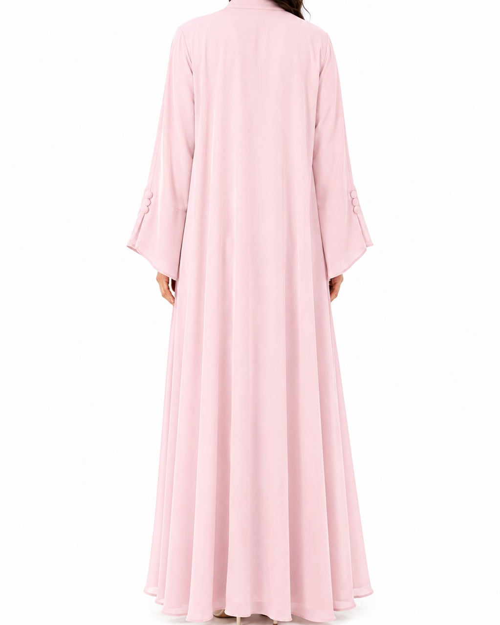 Alya – Korean Nada Three Button Sleeve Slit Abaya | MANHAS