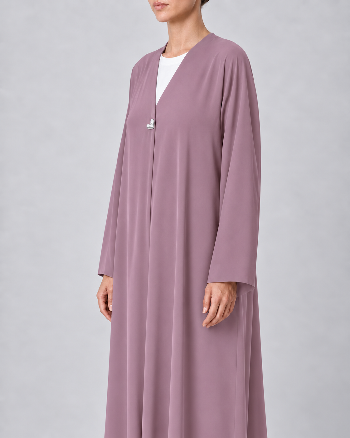 Kayan –  Pink Premium Crepe Overlap Wrap Abaya | MANHAS