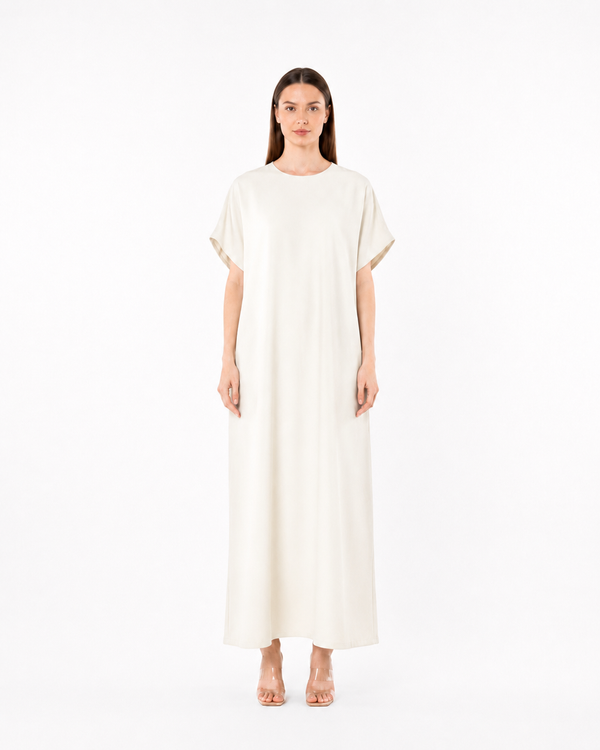 Ziva Abaya Dress – Off White Crush Marble Slip