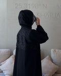 Elaf – Premium Korean Crepe Dantel Lace Panel Abaya | MANHAS