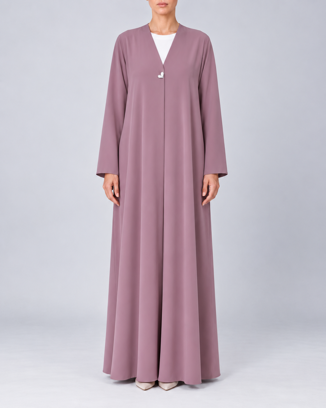 Kayan –  Pink Premium Crepe Overlap Wrap Abaya | MANHAS